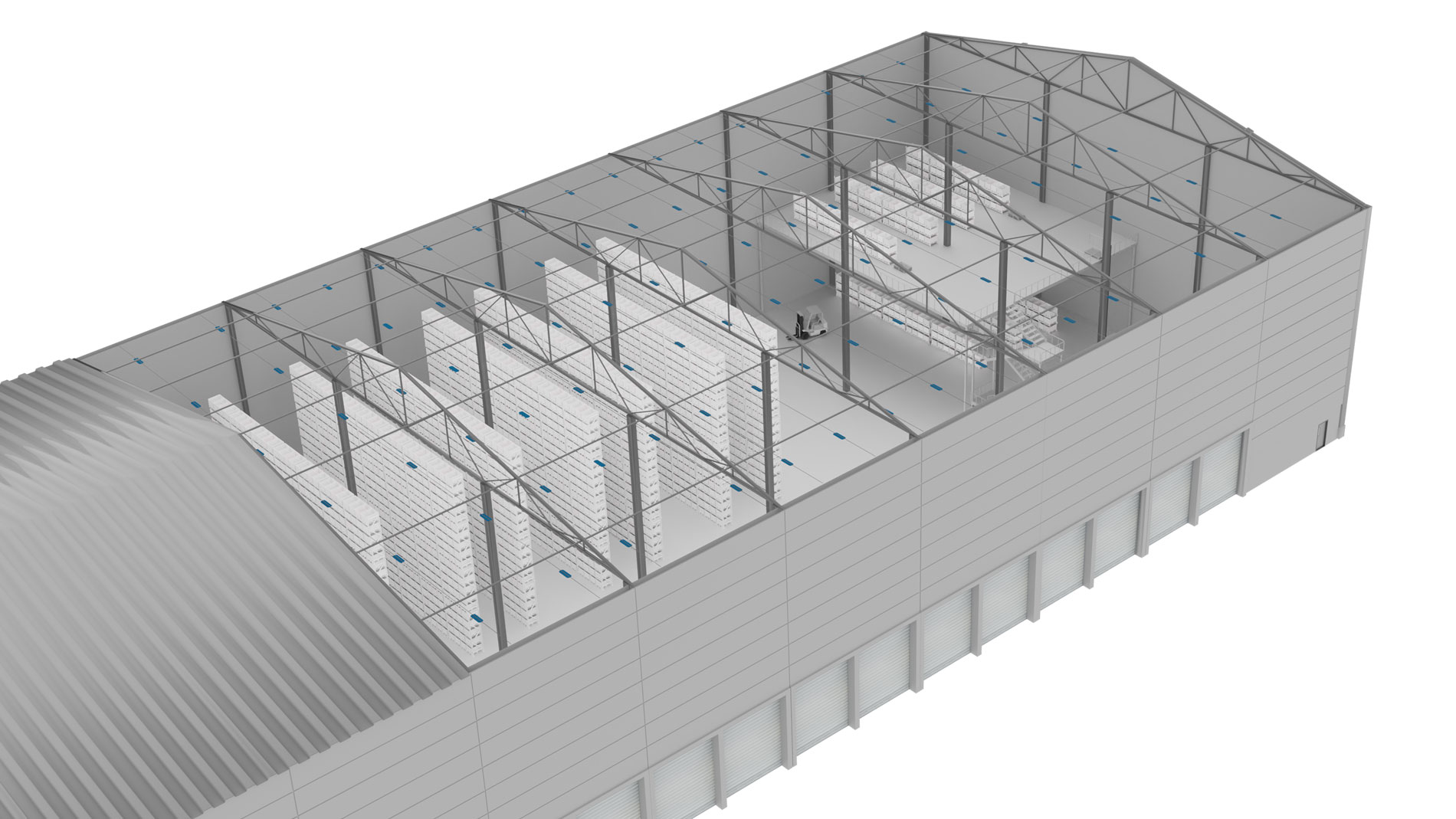 Mezzanine Floors, Open and Racking Areas