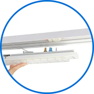 5. Clip modules onto trunking